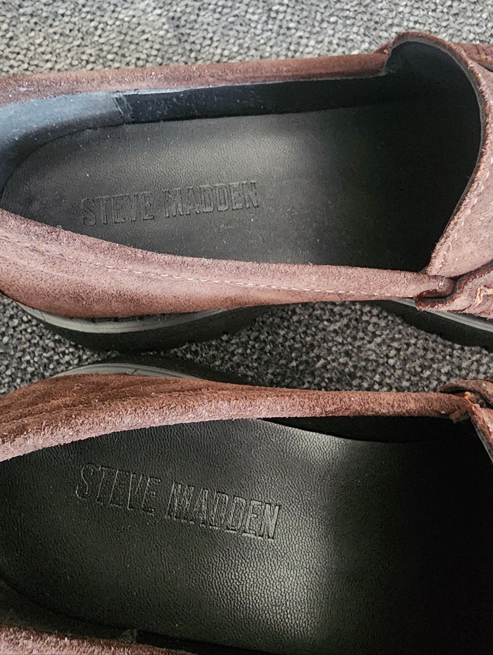 Women's Brown Suede Lug Sole Penny Loafers, Steve Madden - Picture 4 of 4